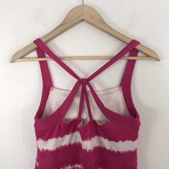 Soybu Water Lily Tie Dye Pink White Tahiti Athletic Dress Size Medium - Picture 5 of 12